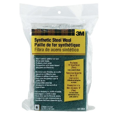 3M Synthetic Steel Wool Pads, #0 Fine Grit 10118NA 3M 10118NA 051111101186