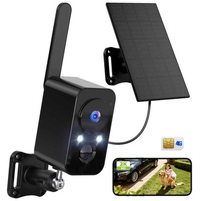 4G SIM Wireless Security Camera No WiFi Needed^