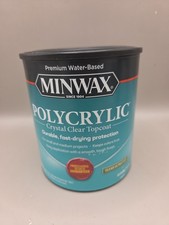 1 Qt Minwax Polycrylic Clear Ultra Flat Crystal Clear Topcoat
