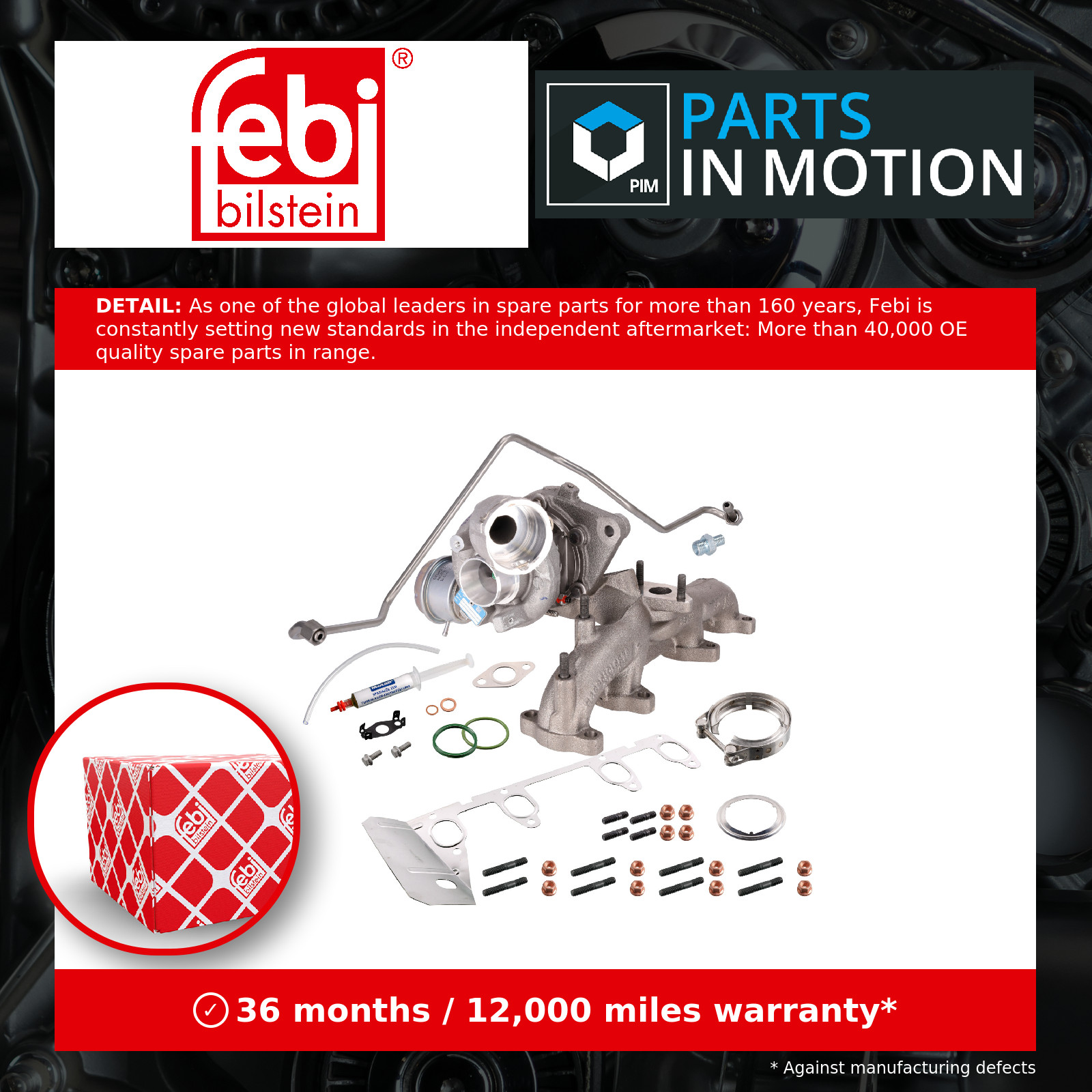 Charger, charging (supercharged/turbocharged) 191808 Febi 03G253014M 03G253014MV