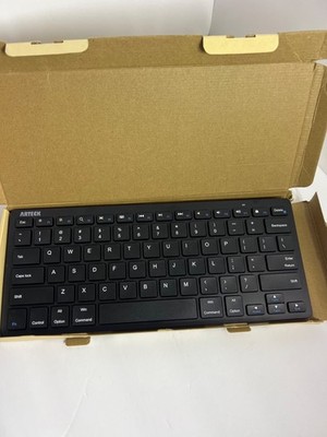 Arteck HW098 Universal Wireless Keyboard Black Bluetooth Slim   New Open Box
