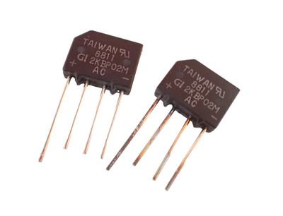 2KBP02M, Brückengleichrichter einphasig 200 V, 4-PIN SIL, KBPM UK LAGER x3 Stück