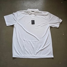 NWT Y2K 2000s Nike Fit Dry White Short Sleeve Golf Polo Men's Size XXL