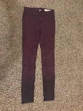 Rag Bone Jean Legging Size 25 Purple Wine Ombre Zip Fly Stretch Fitted
