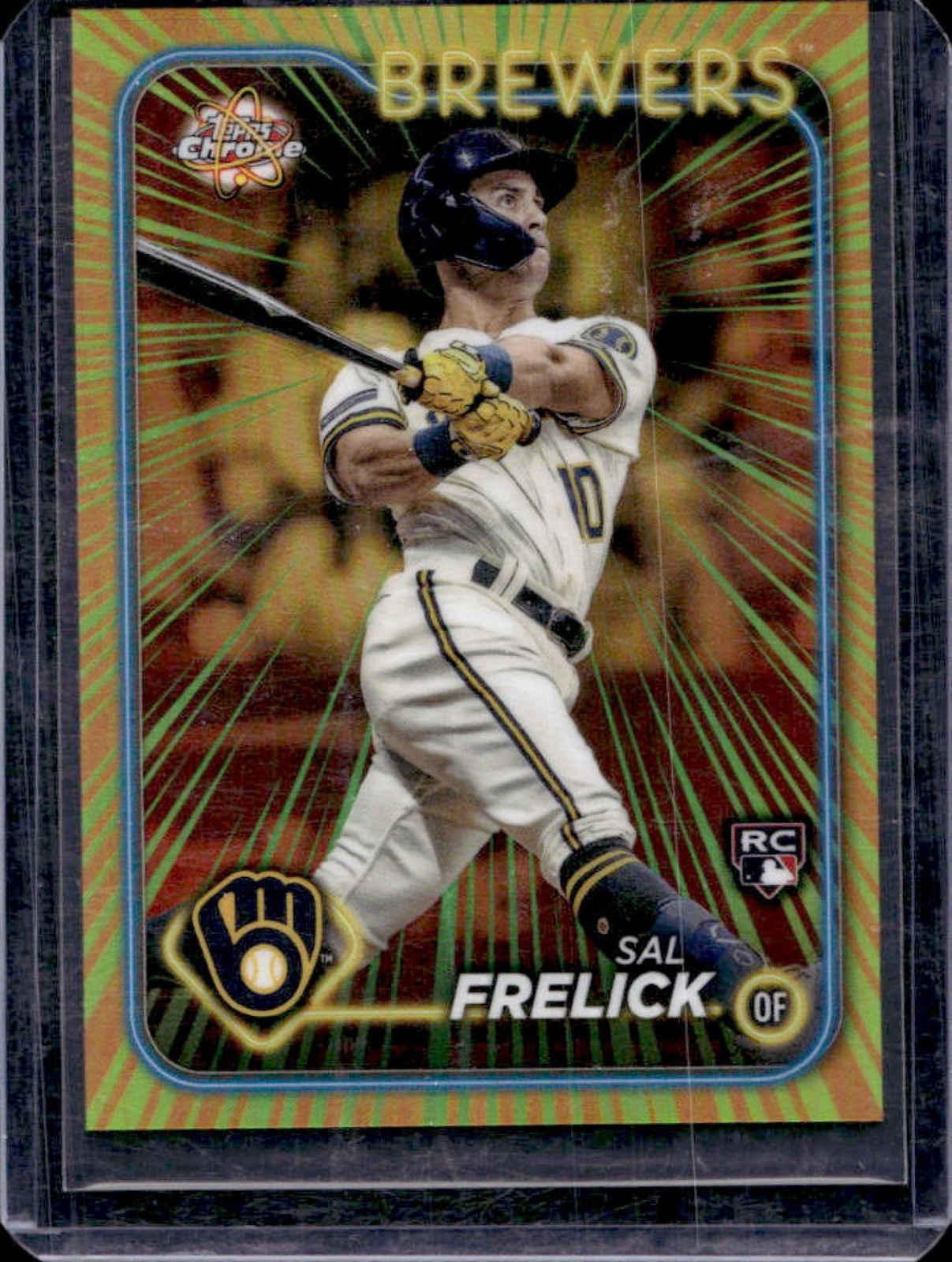 2024 Topps Chrome Sal Frelick Radiating Rookies RC Rookie #RR-2 Brewers