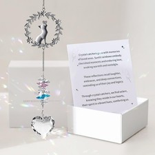 Crystal Memorial Suncatcher Ornament Pet Loss Sympathy Gift Rainbow Prism Decor