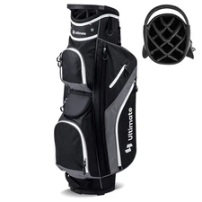 Golf Cart Bag, 14 Way Top Dividers Golf Bag W/Pockets & Umbrella Holder