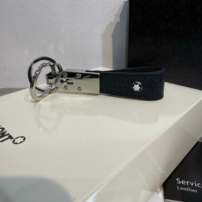 Gift Packaging Montblanc Keychain Black Sartorial Keyfob With Leather Loop