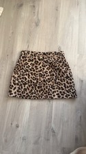 River Island Leopard Print Mini Skirt UK 8 Samantha Faiers Collection