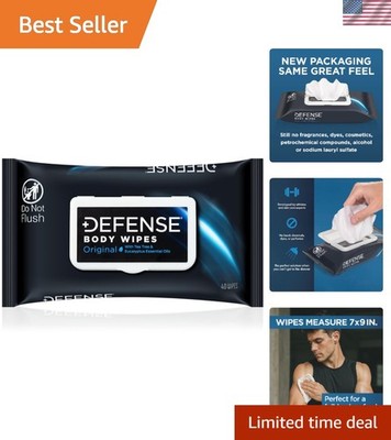 Durable Rinse-Free Tea Tree Oil Wipes - Perfect for Active Lifestyles - 40 Count