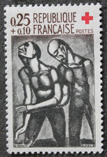 Timbre - FRANCE - Croix-Rouge - ROUAULT - YT1324 - Neuf ** - 1961