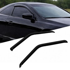 Window Visor Rain Guard 2pcs For Ford F-250 1980-1996 Tape-on Dark Smoke