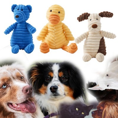 Hund Kauspielzeug Animal Squeaky Plush Puppy Soft Toys, Stress Relief Pet Toy
