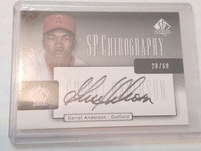 2004 SP Authentic SP Chirography Silver #20/60 Garret Anderson #CA-GA Autograph