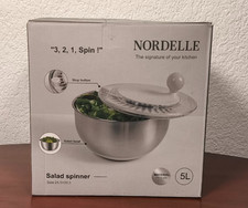 Nordelle 5L Stainless Steel Salad Spinner NEW...
