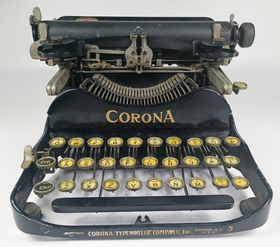 Antique RARE 1917 Corona No. 3 Portable Typewriter. Folding.