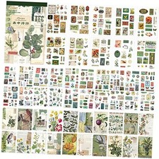 Vintage Ephemera Stickers Scrapbook Sticker Book with 439 Stickers and Forest