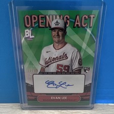 Topps 2023 Big League Opening Act Autographs Evan Lee #OAA-EL Green Foil /99 RC