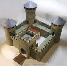 diorama scenery 1:72 MEDIEVAL CASTLE set - CASTELLO MEDIEVALE  per soldatini