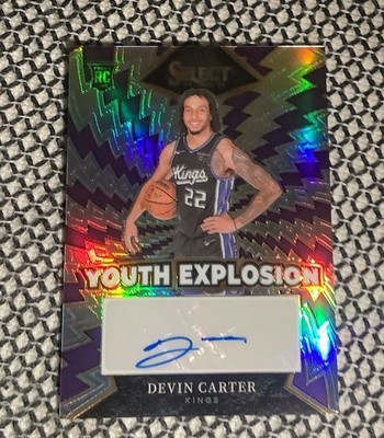 2024-25 SELECT BASKETBALL DEVIN CARTER RC YOUTH EXPLOSION SILVER PRIZM AUTO