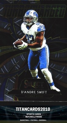 D'Andre Swift 2020 Panini Select Turbocharged Detroit Lions #T19