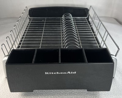 Kitchenaid Black 3 Piece Dish Drying and Drainer Rack Rare color Full Size Large