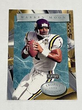 1996 Playoff Trophy Contenders Football #58 - Warren Moon - Minnesota Vikings