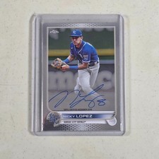 Nicky Lopez Auto Card 2022 Topps Chrome #CVA-NL Kansas City Royals Autograph
