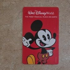 Walt Disney World Admit One Theme Park Ticket Mickey Mouse Admission Card