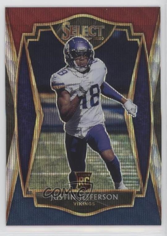 2020 Panini Select Premier Level Tri-Color Prizm /199 Justin Jefferson #161 0j6t