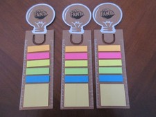 3 x Fanta Notizzettel Schreibblock Klebezettel Lesezeichen notes Coca-Cola