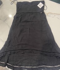 Volcom Black midi dress with , elastic and flowy design Strapless M 