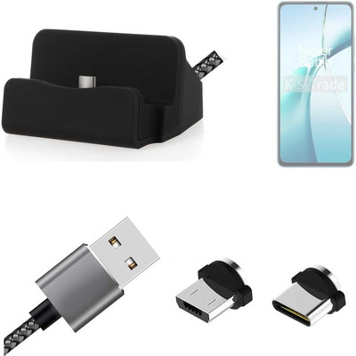 Ladestation für OnePlus Nord CE4 Lite 5G + USB-Typ C u. Micro-USB-Adapter