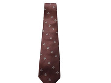 Brown Necktie Square Compass Masonic Blue Lodge Freemason Fraternity NEW 