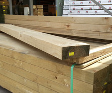 Treated Timber Garden Railway Sleeper - Garden Edging  - 100 x 150 x 1200mm