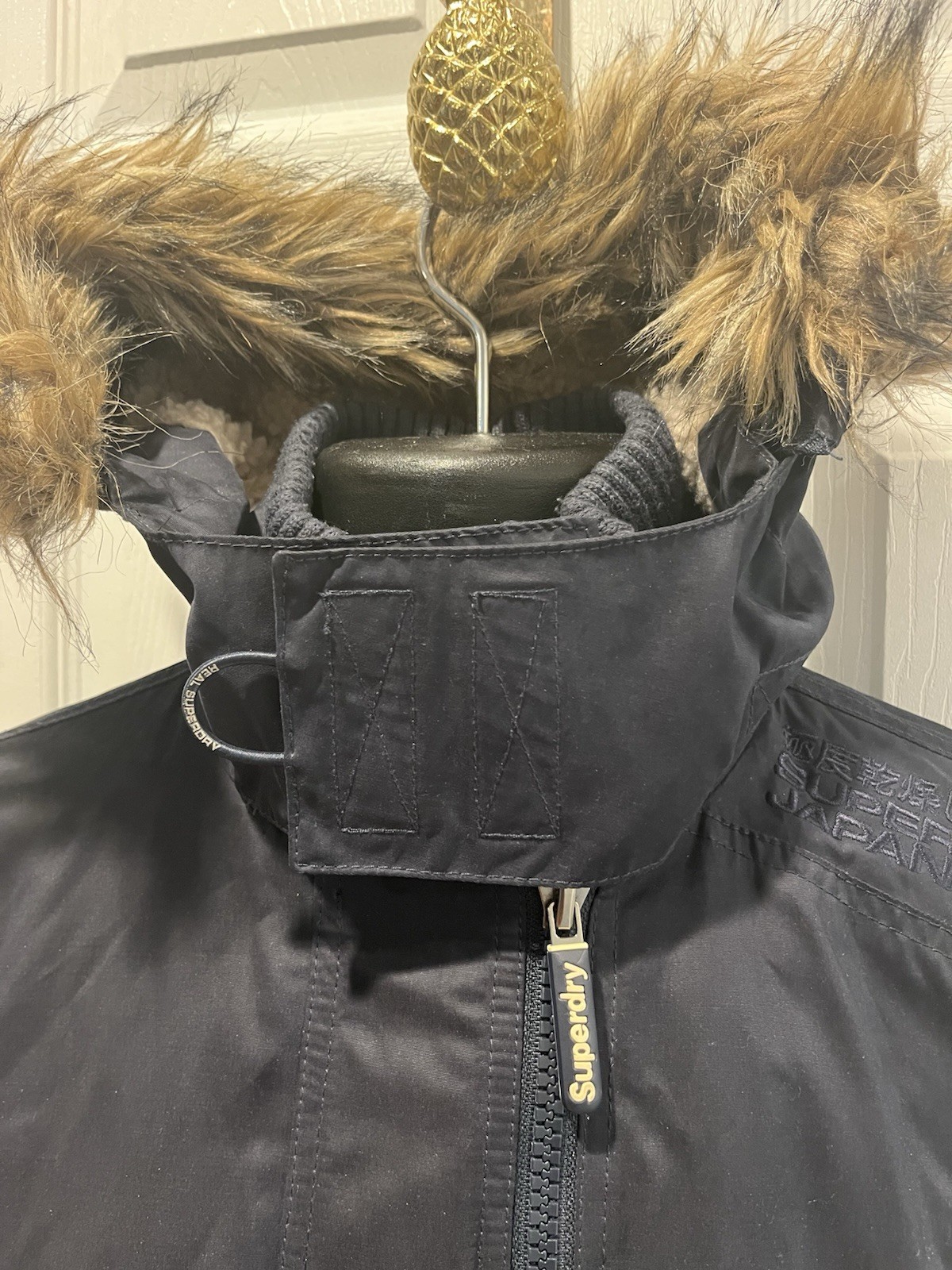 Superdry Microfiber The Windparka Size Large  DARK BLUE image 4