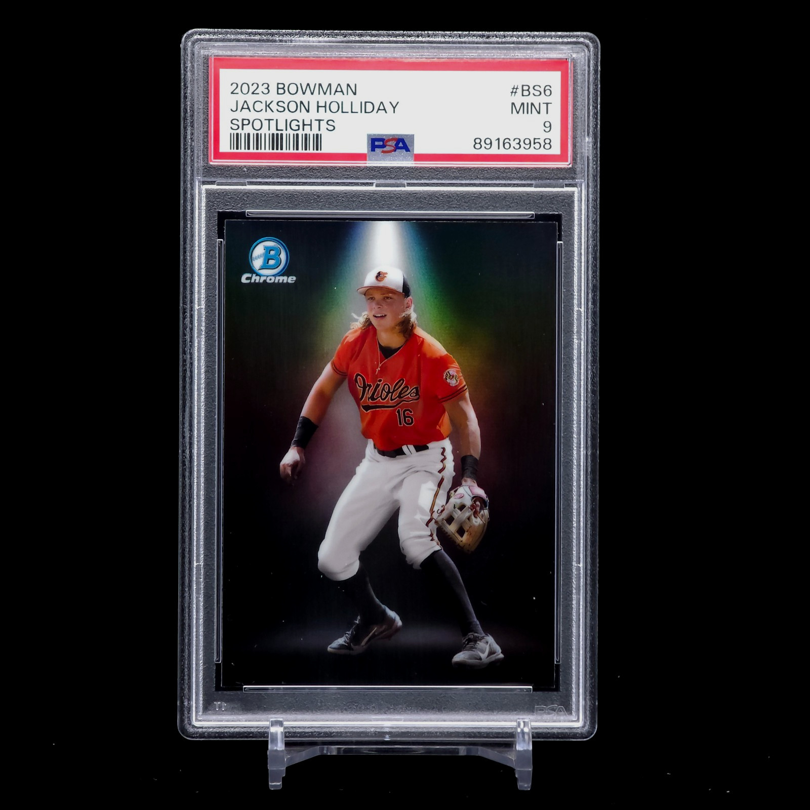 JACKSON HOLLIDAY 2023 Bowman Chrome #BS-6 Spotlights PSA 9 Mint