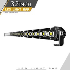 32in/34in 90W Single Row LED Light Bar Combo Beam Fog Driving Work Light for ATV