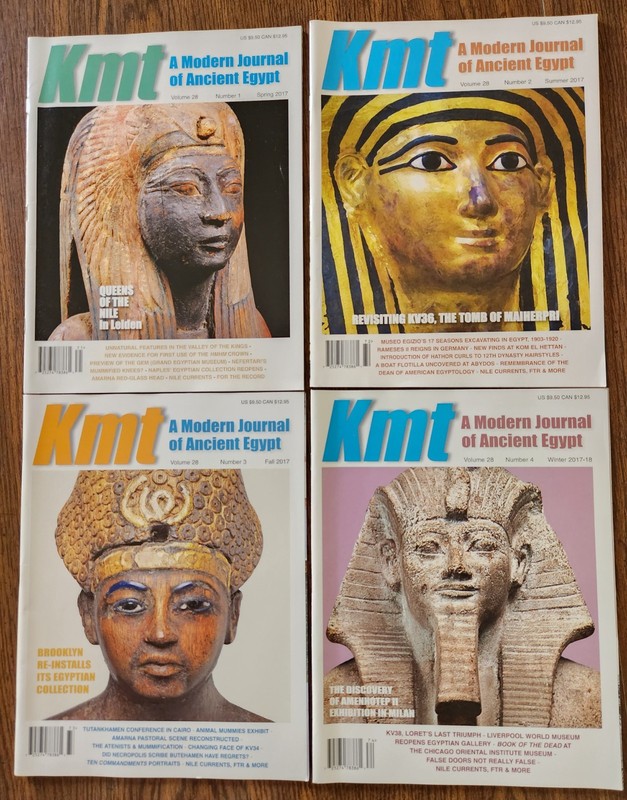 KMT Modern Journal Ancient Egypt Complete Vol 28, 2017,  4 Issues Excellent