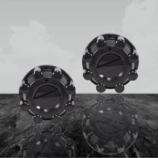 Gloss Black Push-On Rear Center Caps fits 2017-2024 Ford F-250 [2pc]