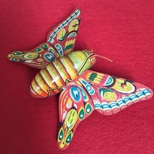 Vintage Japanese Tin Toy Butterfly Mothra Friction Showa Era