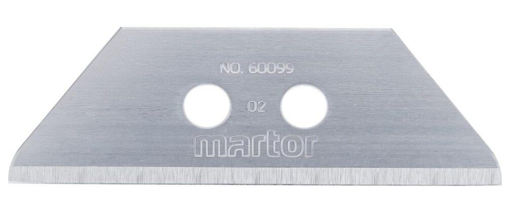 Трапециевидное лезвие Martor Usa из нержавеющей стали с тупым наконечником и глубокими краями, 100 штук