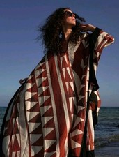 H&M Oversized Geometric Print Kaftan Dress Size M/L