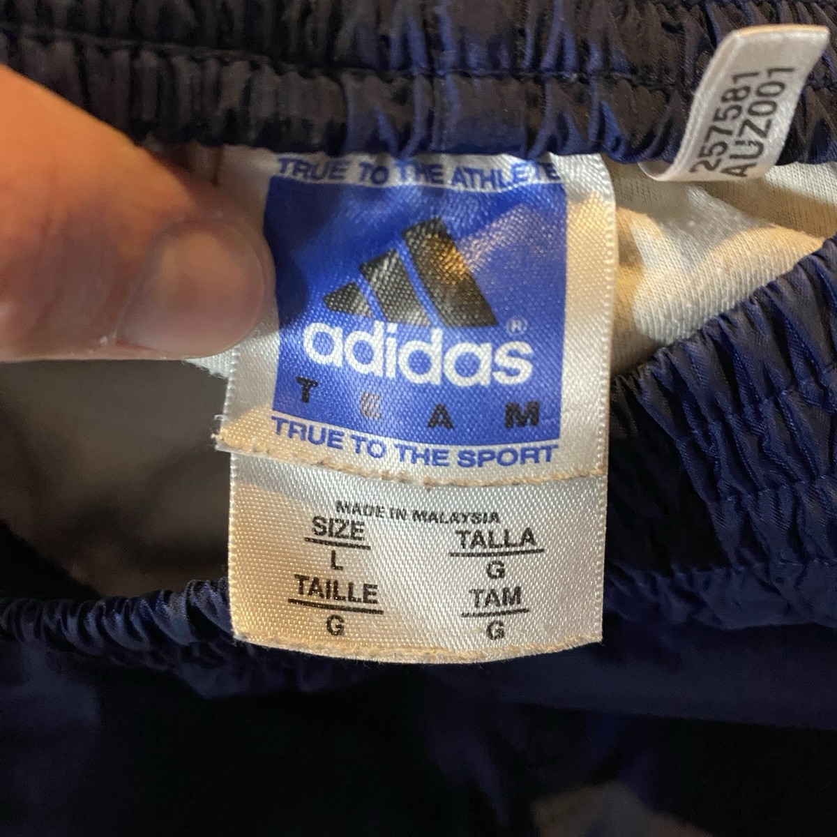 VTG ADIDAS Swishy Track Pants 2001 Breakaway Blue Men's L/XL Warm