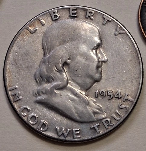 1954 P Frainklin Half Dollar uncertified. fine condition
