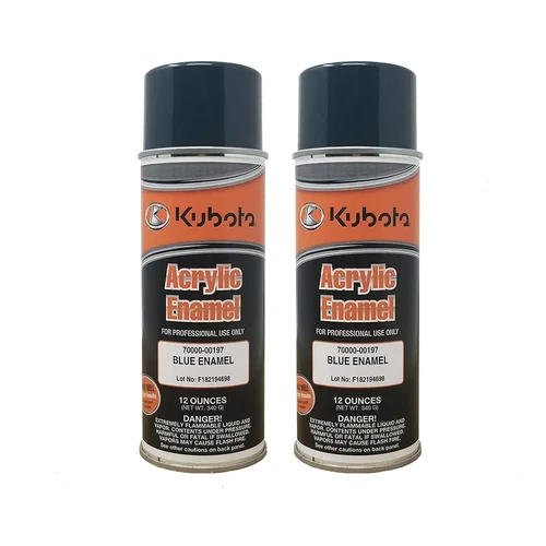 2PK Genuine OEM Kubota Blue Touch Up Spray 12oz Paint Enamel 70000-00197 - product listing photo