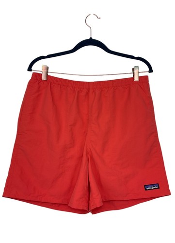 Patagonia Men's 5" Baggies Shorts Trunks Outdoor Travel Swim Pimento Red M NWT