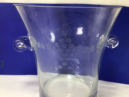 AA98 Tuscany Clear Glass Dining Tuscany Handblown Ice Bucket 1933's Marmaduke - Picture 3 of 4