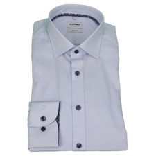 Olympus Level Five Mens Business Shirt Extra Long Sleeve Blue 200469 11 Bleu