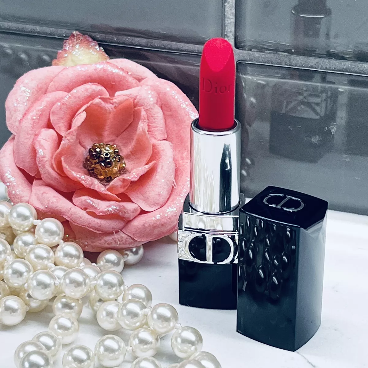 Christian+Dior+Rouge+Lipstick+999+Red+0.05+Oz+%2F+1.5g+Mini+Travel+Sample+Size  for sale online